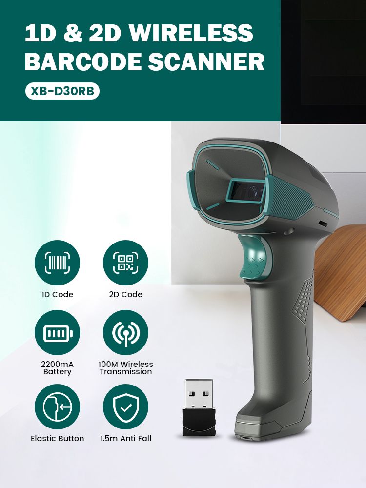 2D wireless barcode scanner