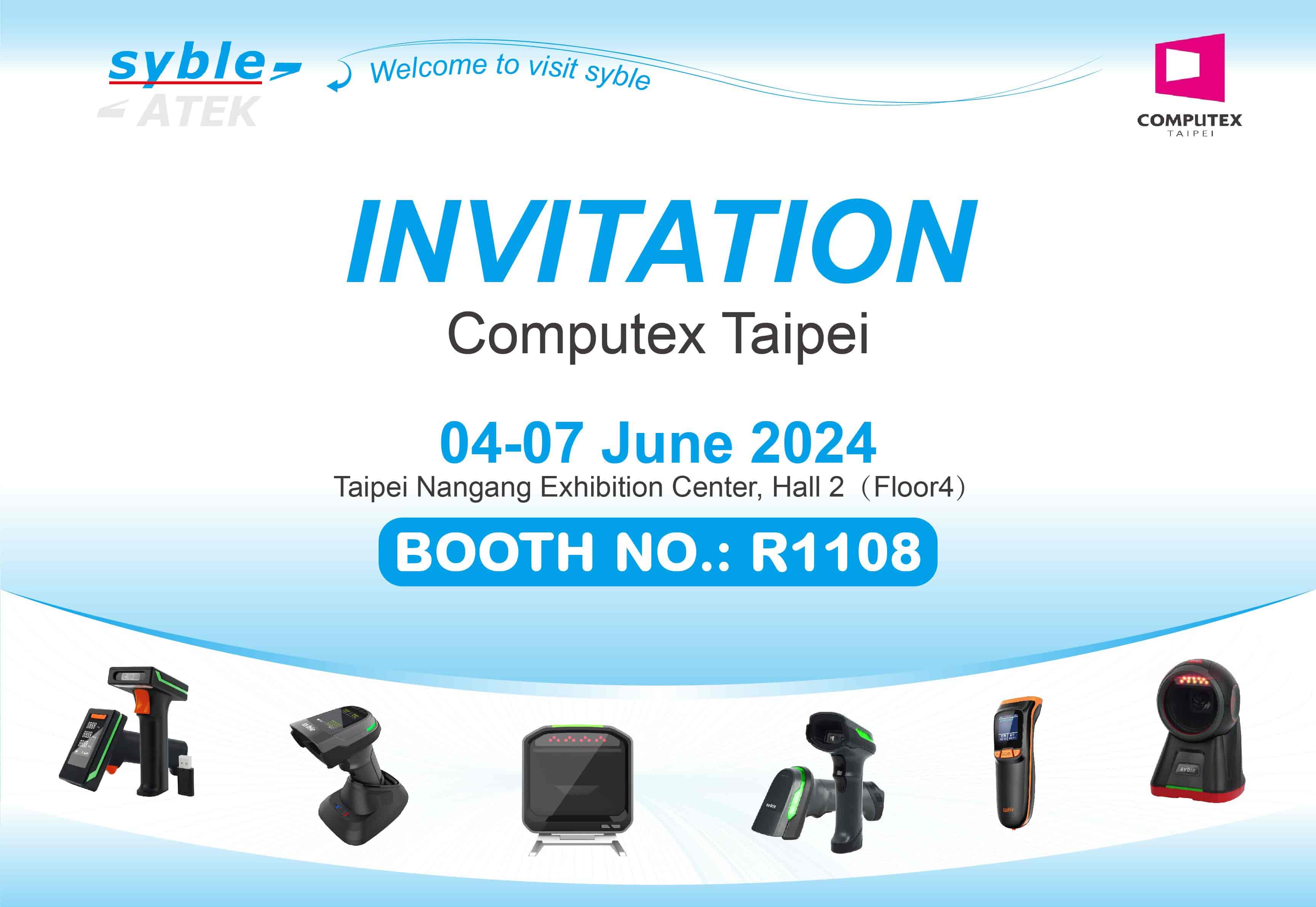 Join us at Computex Taipei to Experience Syble Barcode Scanners' Technology